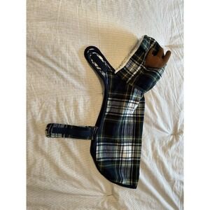 The Children's Place Dog Plaid Moose Pajamas Size Medium Micro Fleece Green